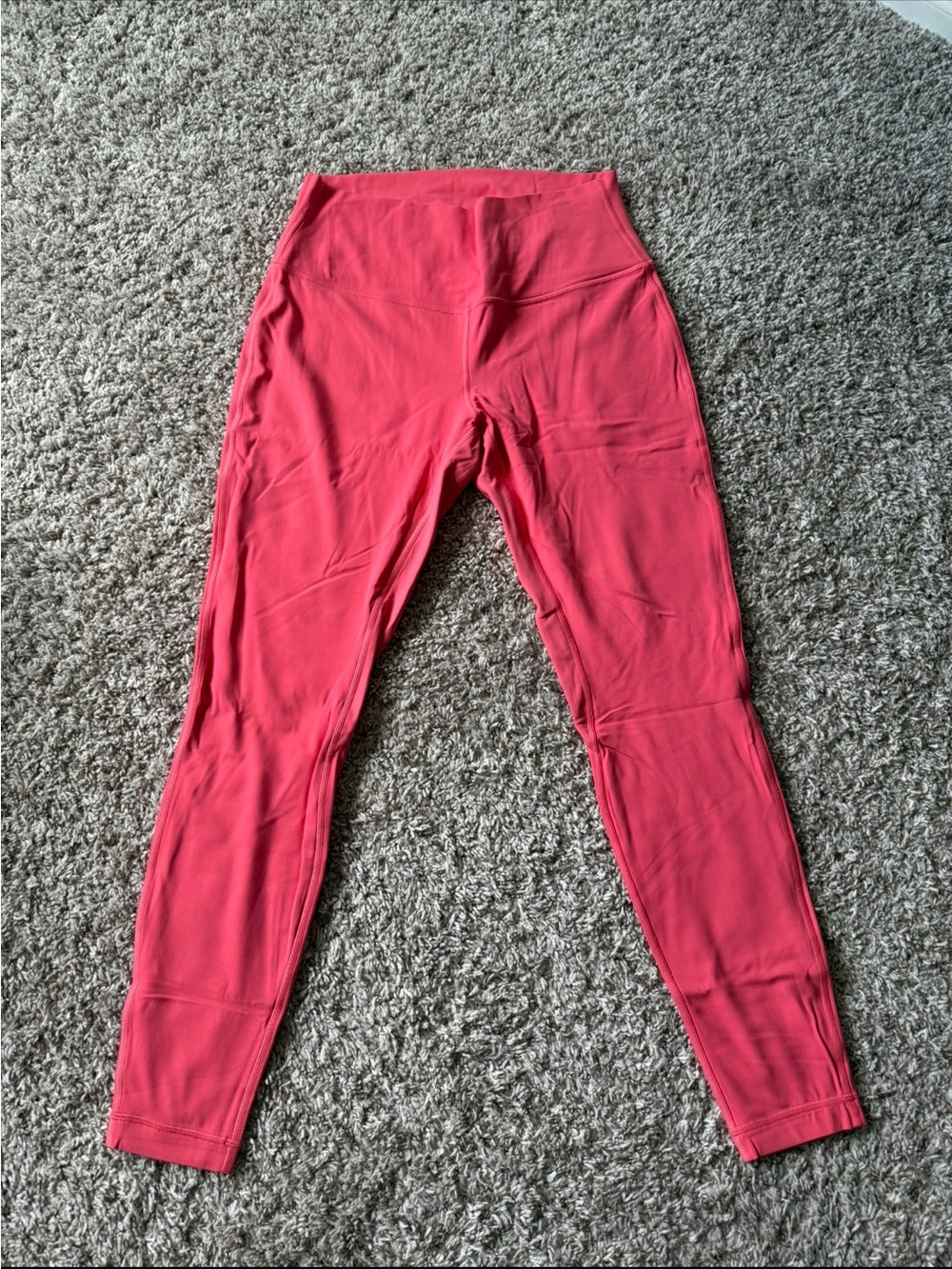 lululemon athletica Coral-Red High-Rise Leggings